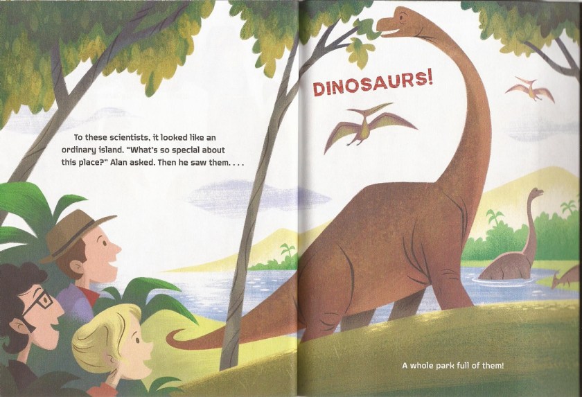 JP Little Golden Book Brachiosaurus scene