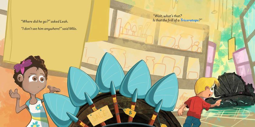 spying a triceratops